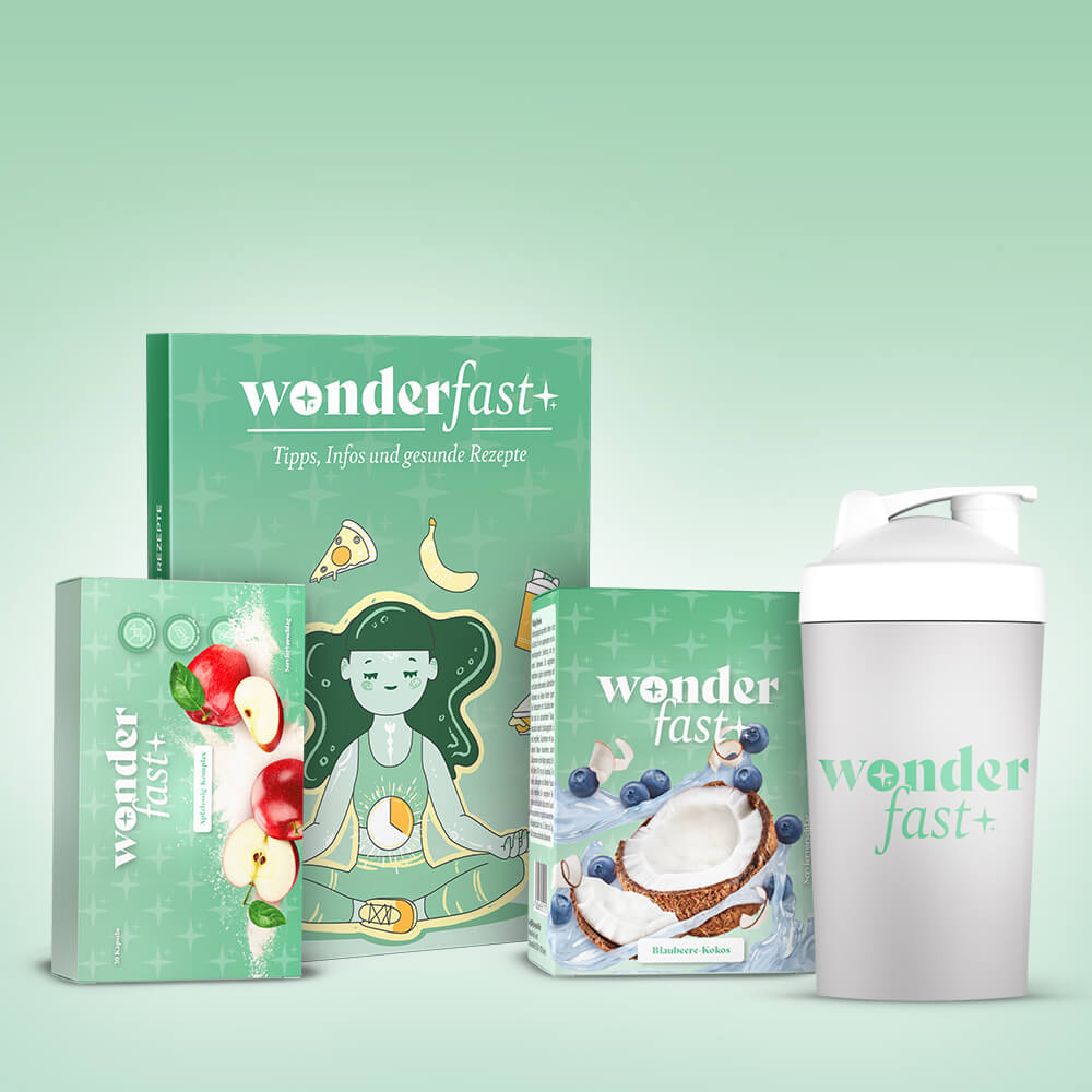 WonderFast Probierwoche-Set Blaubeere-Kokos mit Shaker